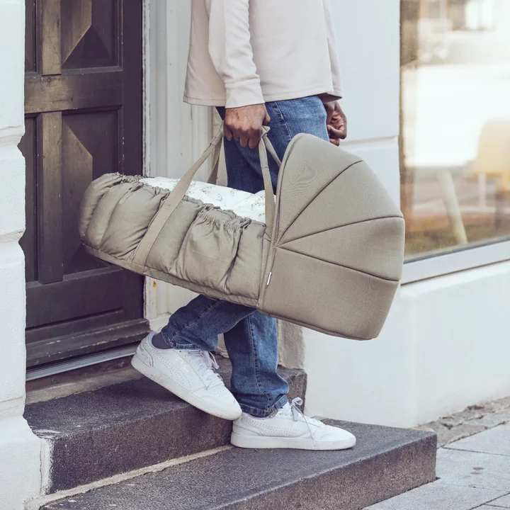 Sebra - Luifel voor 3-in-1 babynestje, donker olijfgroen