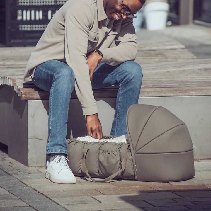 Sebra - Luifel voor 3-in-1 babynestje, donker olijfgroen