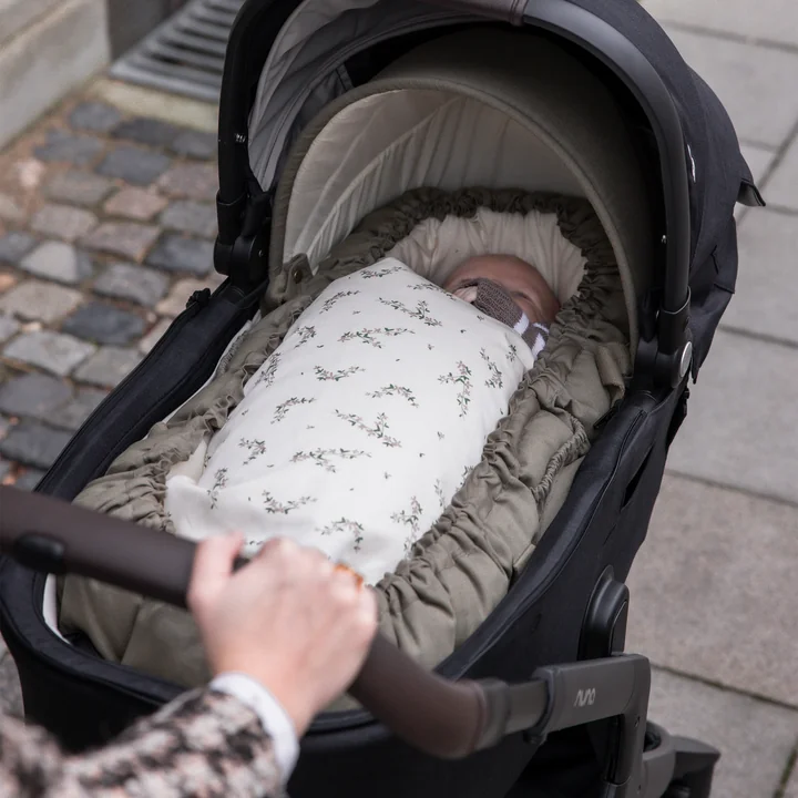 Sebra - Luifel voor 3-in-1 babynestje, donker olijfgroen