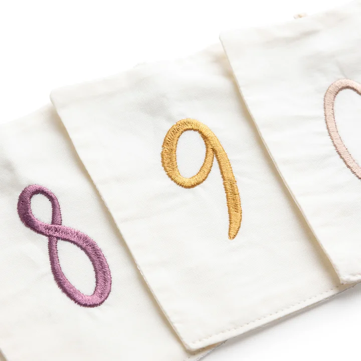 Sebra - Verjaardagsvlag, cijfers 0-9, veelkleurig