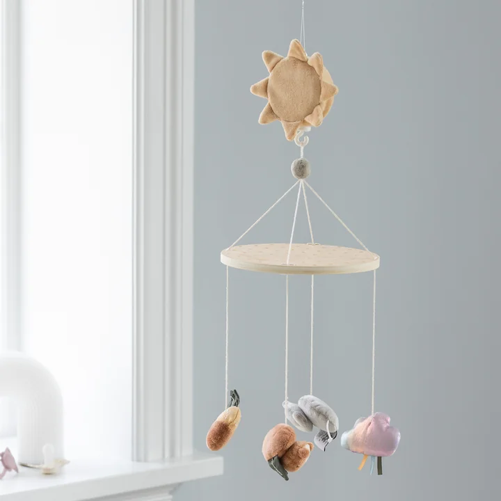 Sebra - Muziek & Spiegel mobiel Woodland, veelkleurig