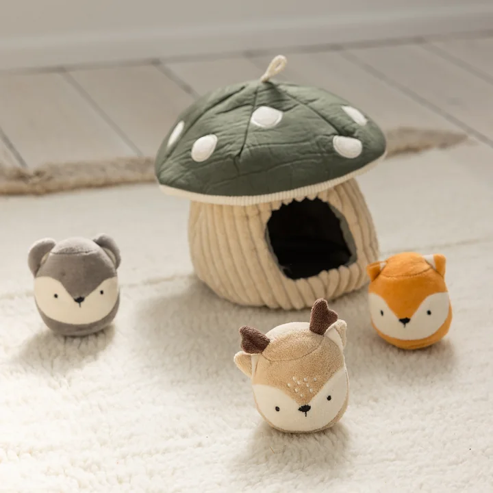 Sebra - Activiteitenspeelgoed verstoppertje, paddenstoel, veelkleurig