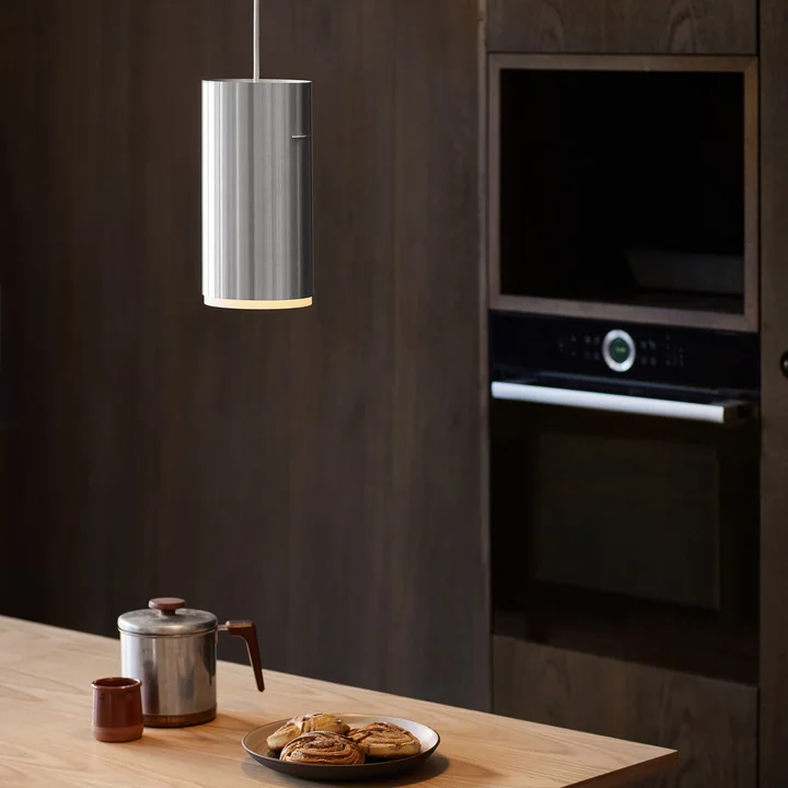 Moebe - Tube Hanglamp, groot / geborsteld aluminium