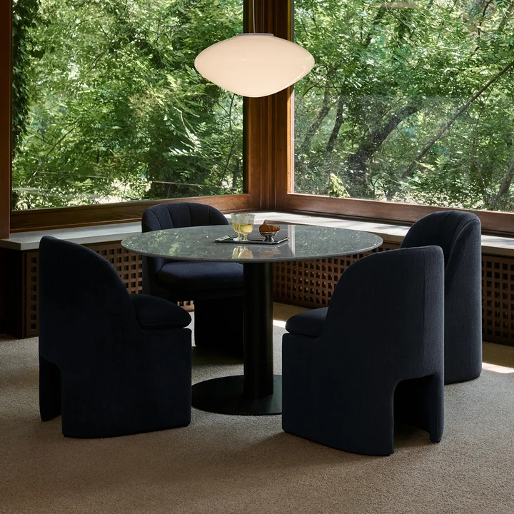 & Tradition - Loafer SC106 Eetkamerstoel, grijs (stof Kvadrat Cifrado 0771)