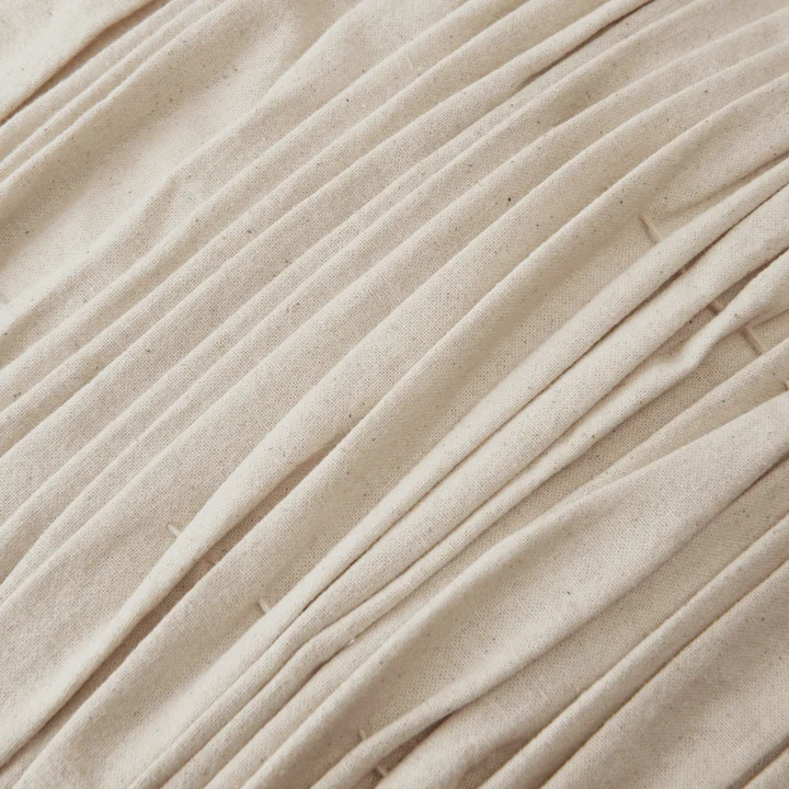 Ferm Living - Falda gesmockt kussen en bolster, naturel