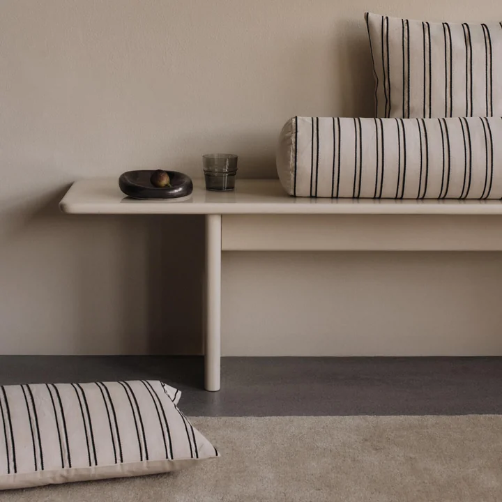 Ferm Living - Twill kussengroep, gebroken wit / zwart