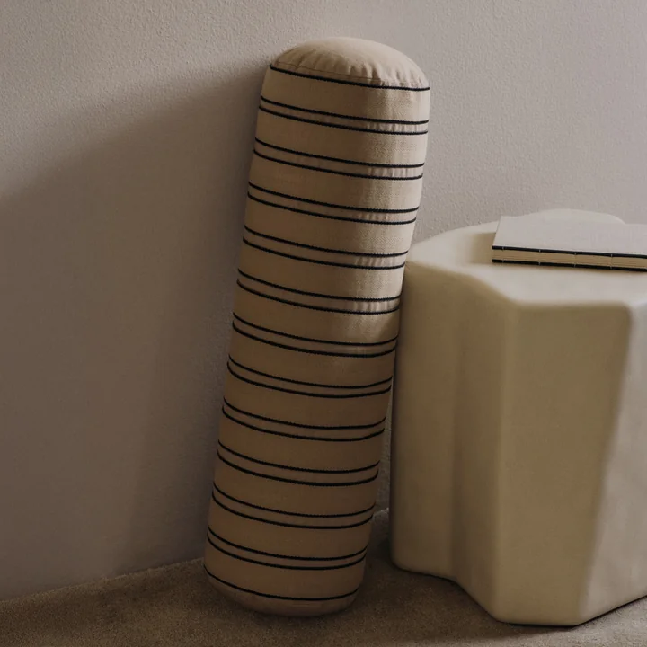 Ferm Living - Keper bolster, 60 cm, kasjmier / zwart