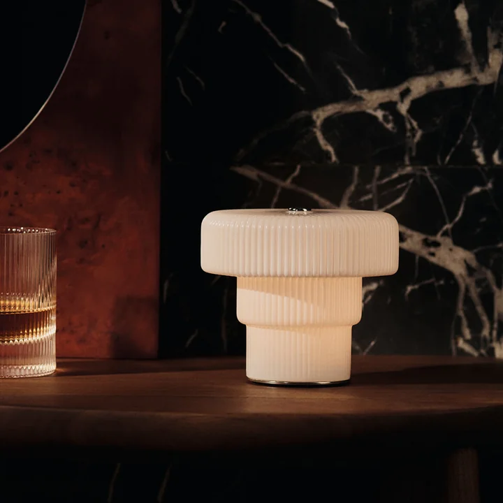 Ferm Living - Ripple LED-verlichting op batterijen, wit