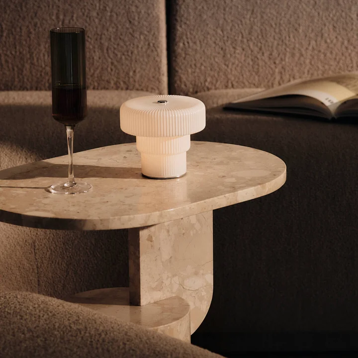 Ferm Living - Ripple LED-verlichting op batterijen, wit