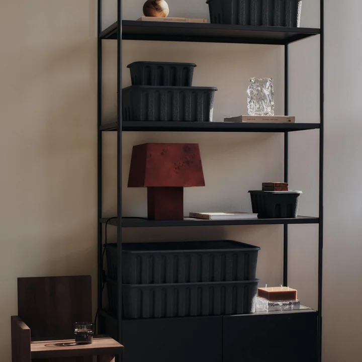 Ferm Living - Paper Pulp Opbergdoos, charcoal