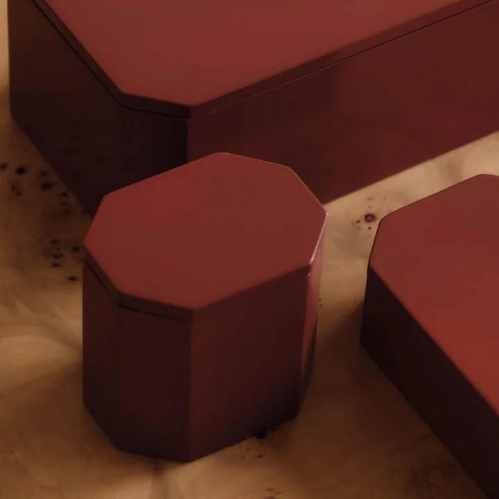 Ferm Living - Nova Opbergdoos, 10 x 7,5 cm, picante red