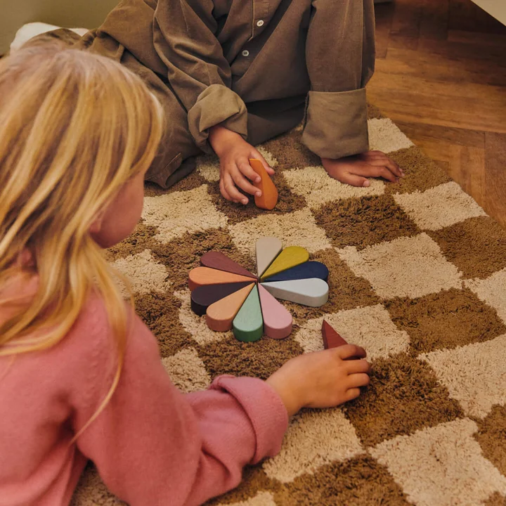 Ferm Living - Mara kinderdeken, 150 x 80 cm, bruin / warm zand