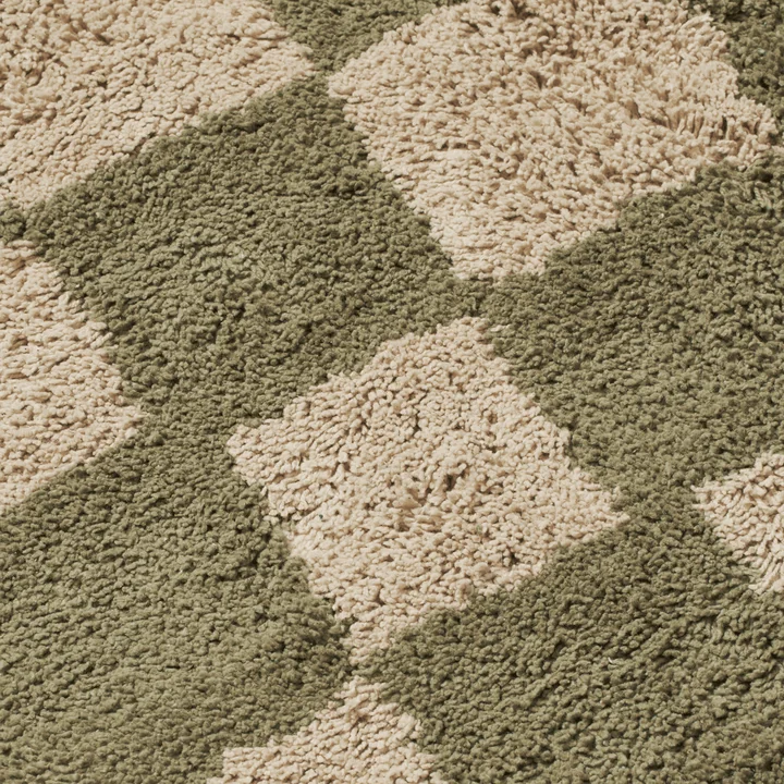 Ferm Living - Mara kinderdeken, 150 x 80 cm, iepengroen / warm zand