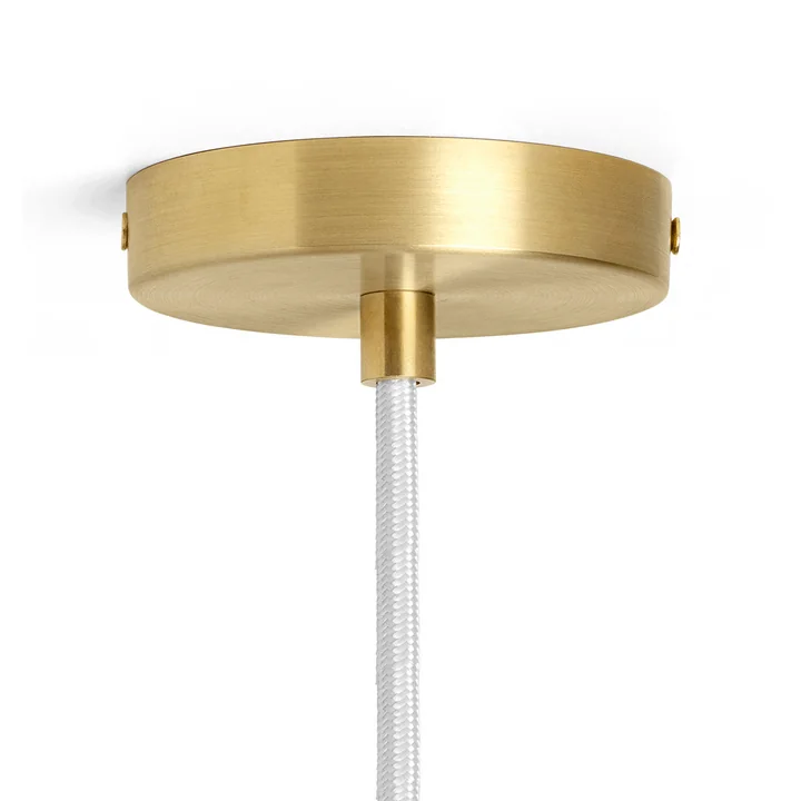 Ferm Living - Vuelta II LED hanglamp, 100 cm, wit / messing