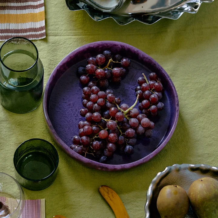 HKliving - Shell Saladekom, Ø 26,5 cm, plum