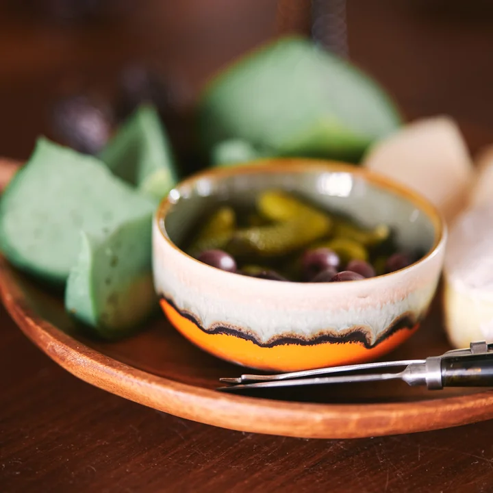 HKliving - 70's dessertschaal, Ø 12.5 cm, gebarsten