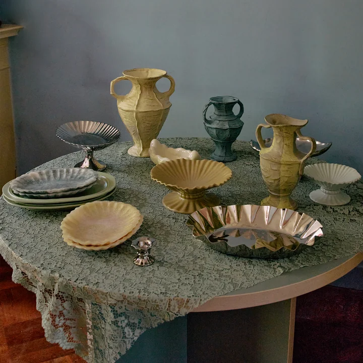 HKliving - New Classics tray, medium, chroom