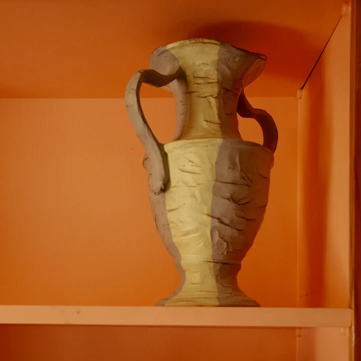 HKliving - New Classics Vaas, cream stripes