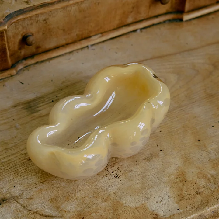 HKliving - Glazen kom, oyster