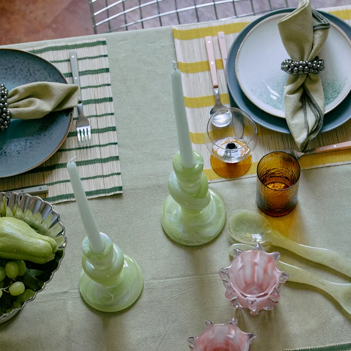 HKliving - Knotted Kaarshouder, groen