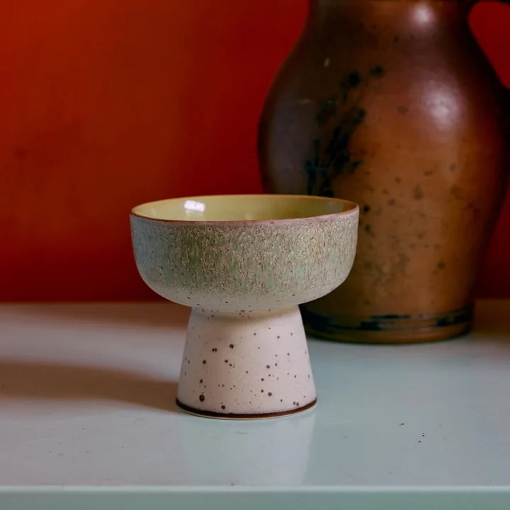 HKliving - 70's Tapaskom met voet, Ø 12,5 cm, slush