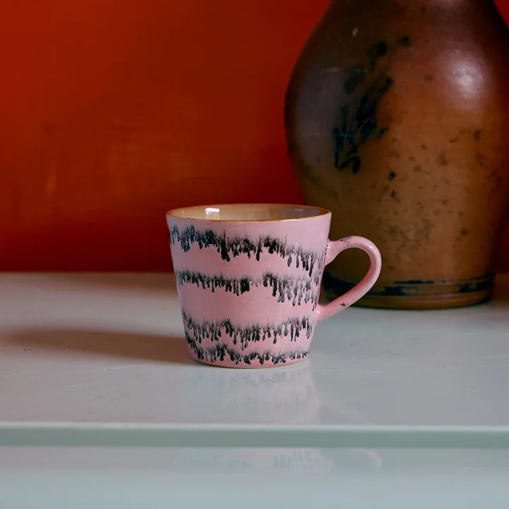 HKliving - 70's cappuccinokop, 300 ml, bubbel