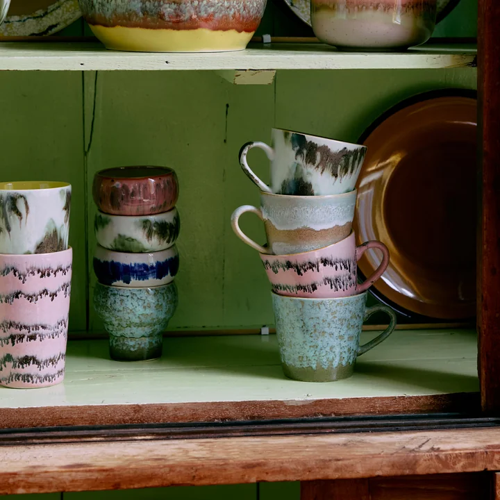 HKliving - 70's cappuccino beker, 300 ml