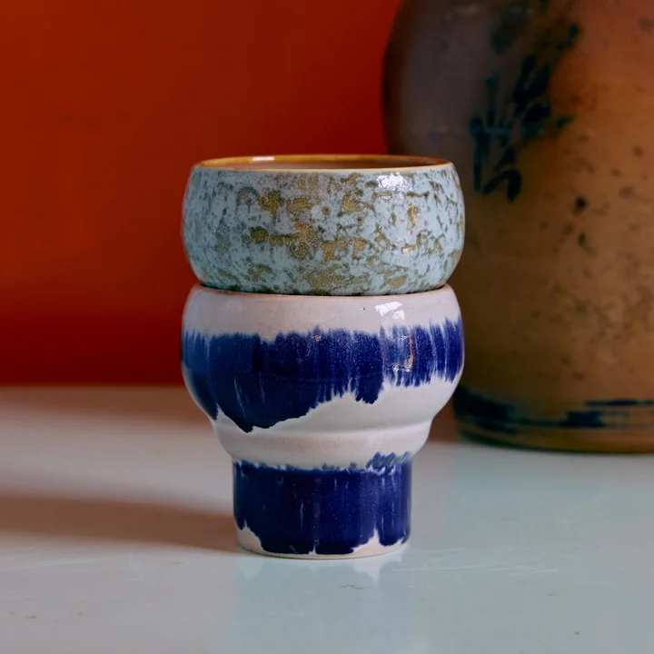 HKliving - 70's Espressomok, lungo, symbolism (set van 2)