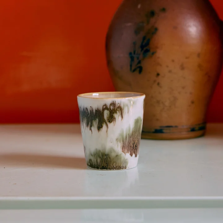 HKliving - 70's Koffiemok, 230 ml, tide