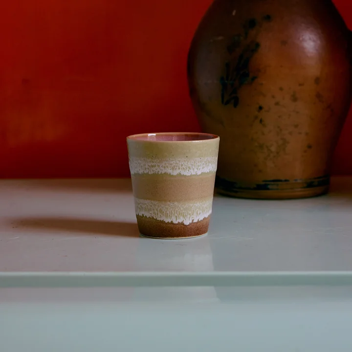 HKliving - 70's Koffiemok, 230 ml, umber