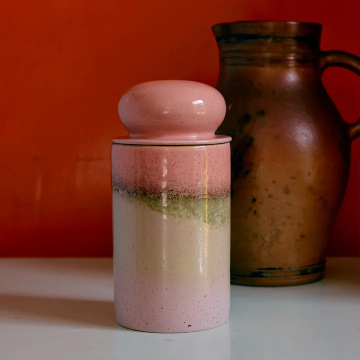 HKliving - 70's Voorraadpot, 1 liter, glaze