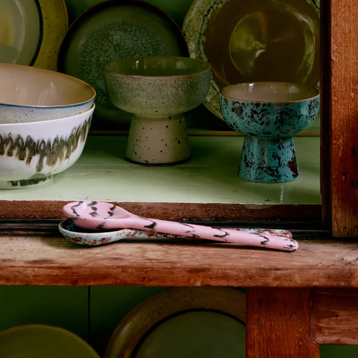 HKliving - 70's Opscheplepel, sprinkle (set van 2)