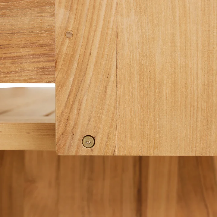 HKliving - Teakhouten loungebank voor buiten, houten frame