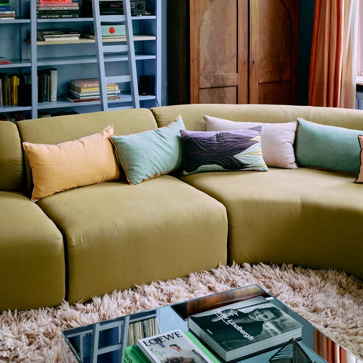 HKliving - Kussen, 50 x 30 cm, aquarelverf