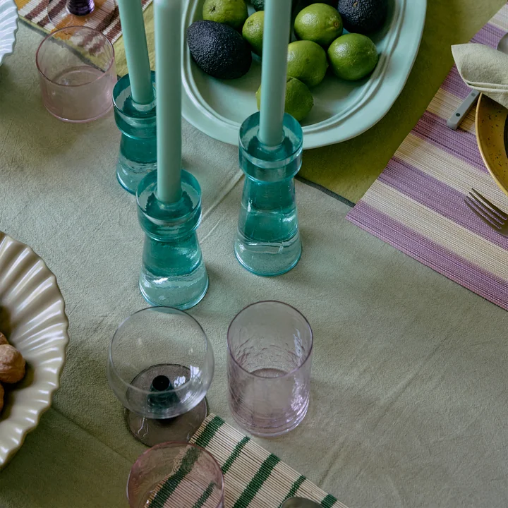 HKliving - Tube Drinkglas, H 12 cm / 400 ml, blush