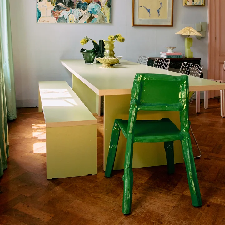 HKliving - Rechthoekige eettafel, pistache