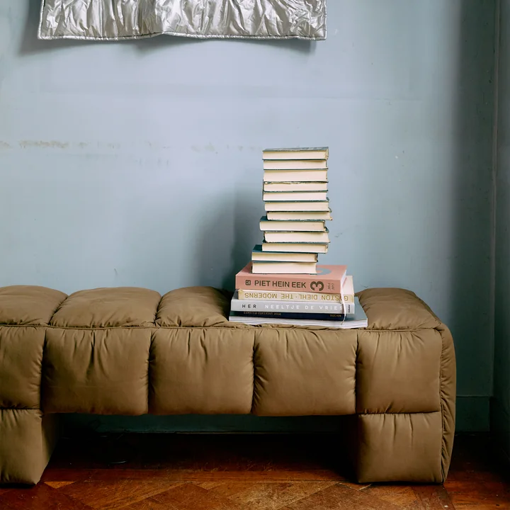 HKliving - Puffy Lobby Bank, 140 cm, olijf