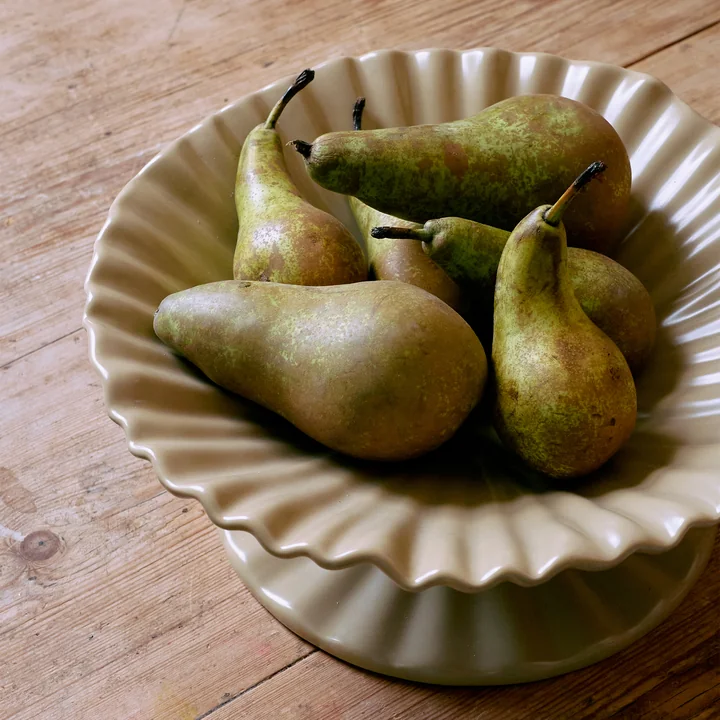 HKliving - New Classics Ribble schaal met voet, groot