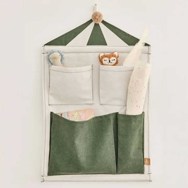 OYOY Mini - Circus Wanddepot 2, klei / groen