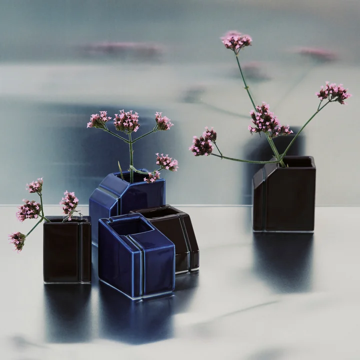 Serax - Silovaas, mini, blauw en bordeauxrood