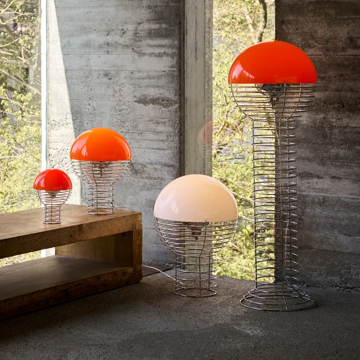 Verpan - Wire LED-lampjes, chroom/wit, oranje en rood