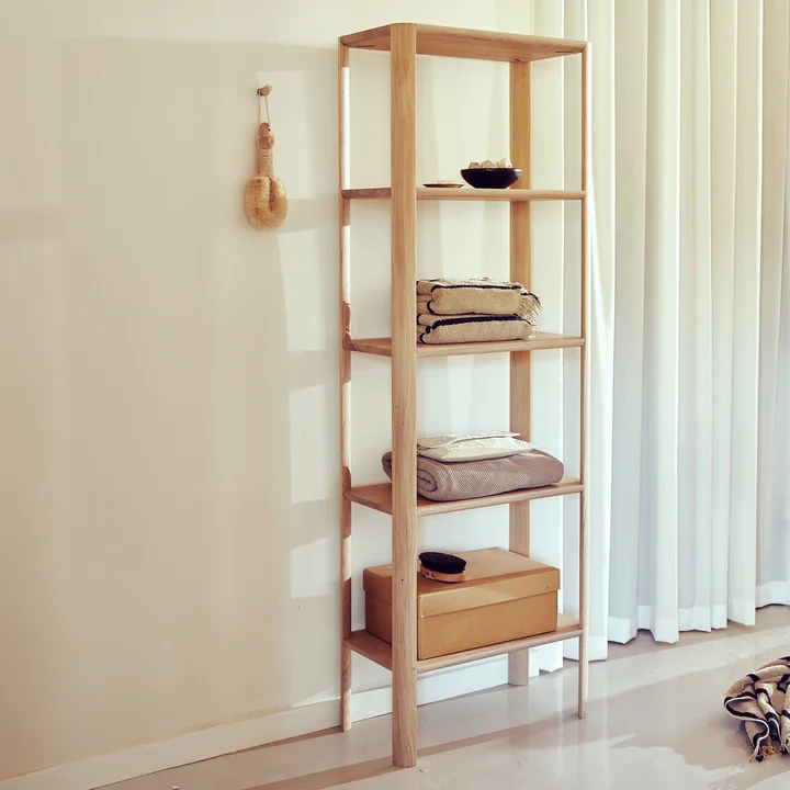 Form & Refine - Leaf plank, 0,5 x 5, wit geolied eiken