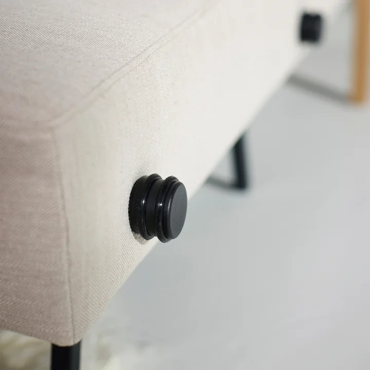 Innovation Living - Cubed 140 Slaapbank, 148 x 98 cm, eiken / zand (612 Blida Zandgrijs)