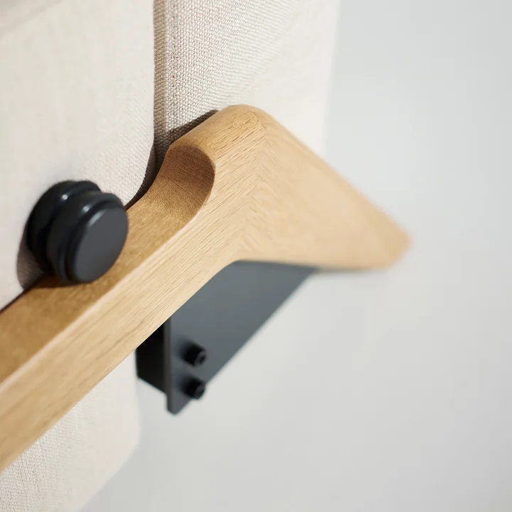 Innovation Living - Cubed 140 Slaapbank, 148 x 98 cm, eiken / zand (612 Blida Zandgrijs)