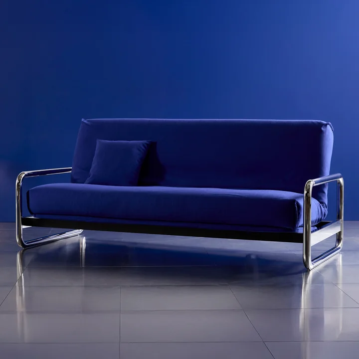 Innovation Living - Lomira Classic Slaapbank, incl. Nordic matras, 140 x 200 cm (512 Elegance Ultramarine)