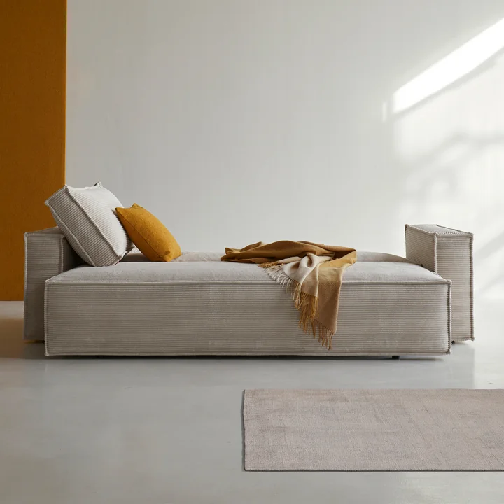 Innovation Living - Newilla slaapbank, 246 x 110 cm, ivoor (595 Corduroy )