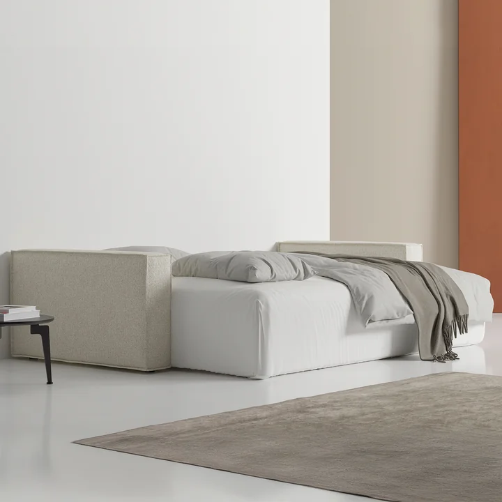 Innovation Living - Newilla slaapbank, 246 x 110 cm, ivoor (595 Corduroy )