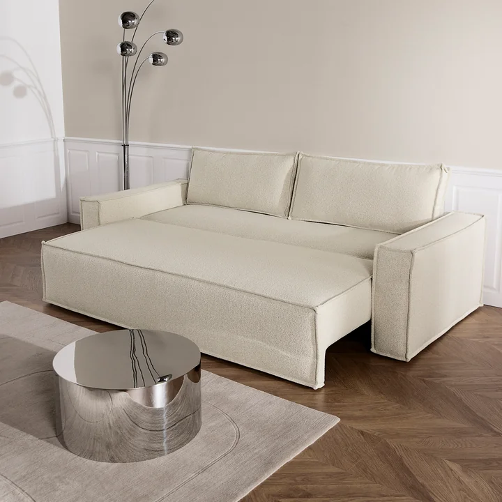 Innovation Living - Newilla slaapbank, 246 x 110 cm, ivoor (595 Corduroy )