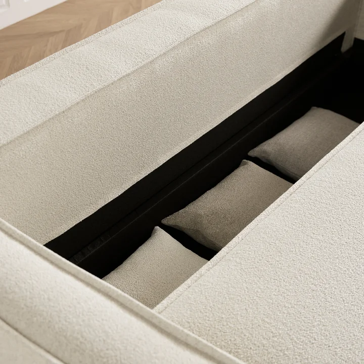 Innovation Living - Newilla slaapbank, 246 x 110 cm, ivoor (595 Corduroy )