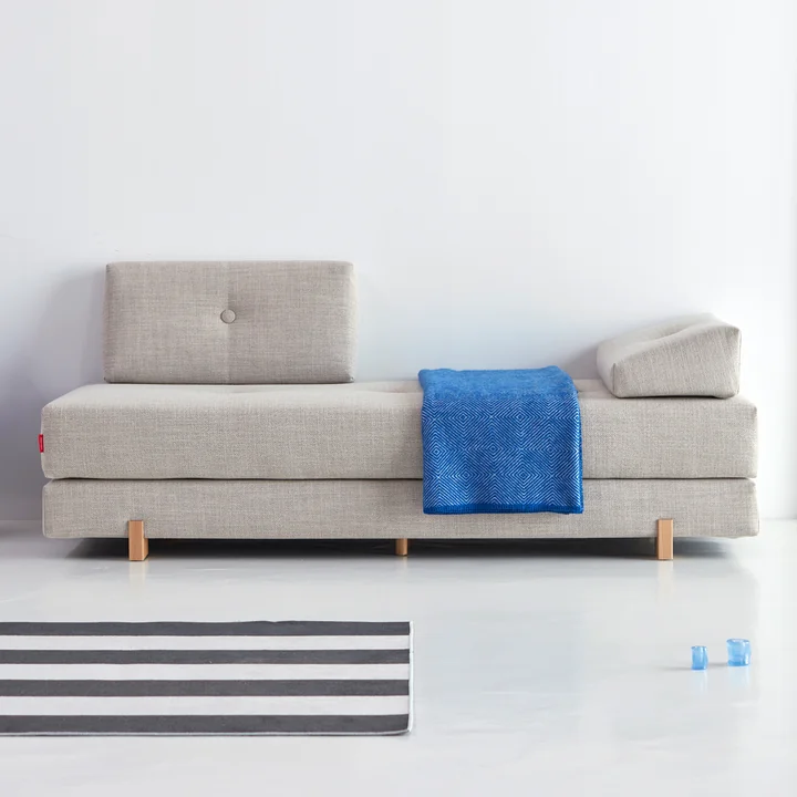 Innovation Living - Sigmund Drip Slaapbank, 200 x 84 cm, eiken / naturel (579 Kenya Gravel )